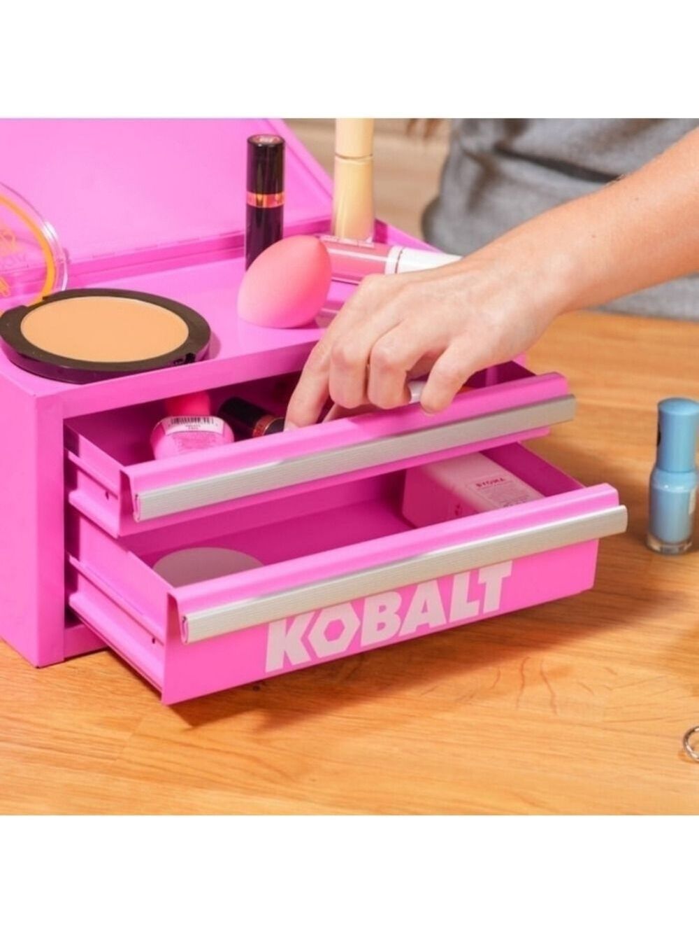 Kobalt Mini Tool Box Organizer NEW HOT PINK Makeup Crafts Toys Stamps - Picture 4 of 6